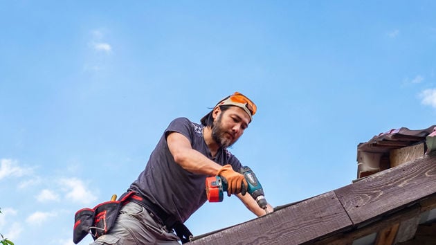 Roofer Making Repairs 