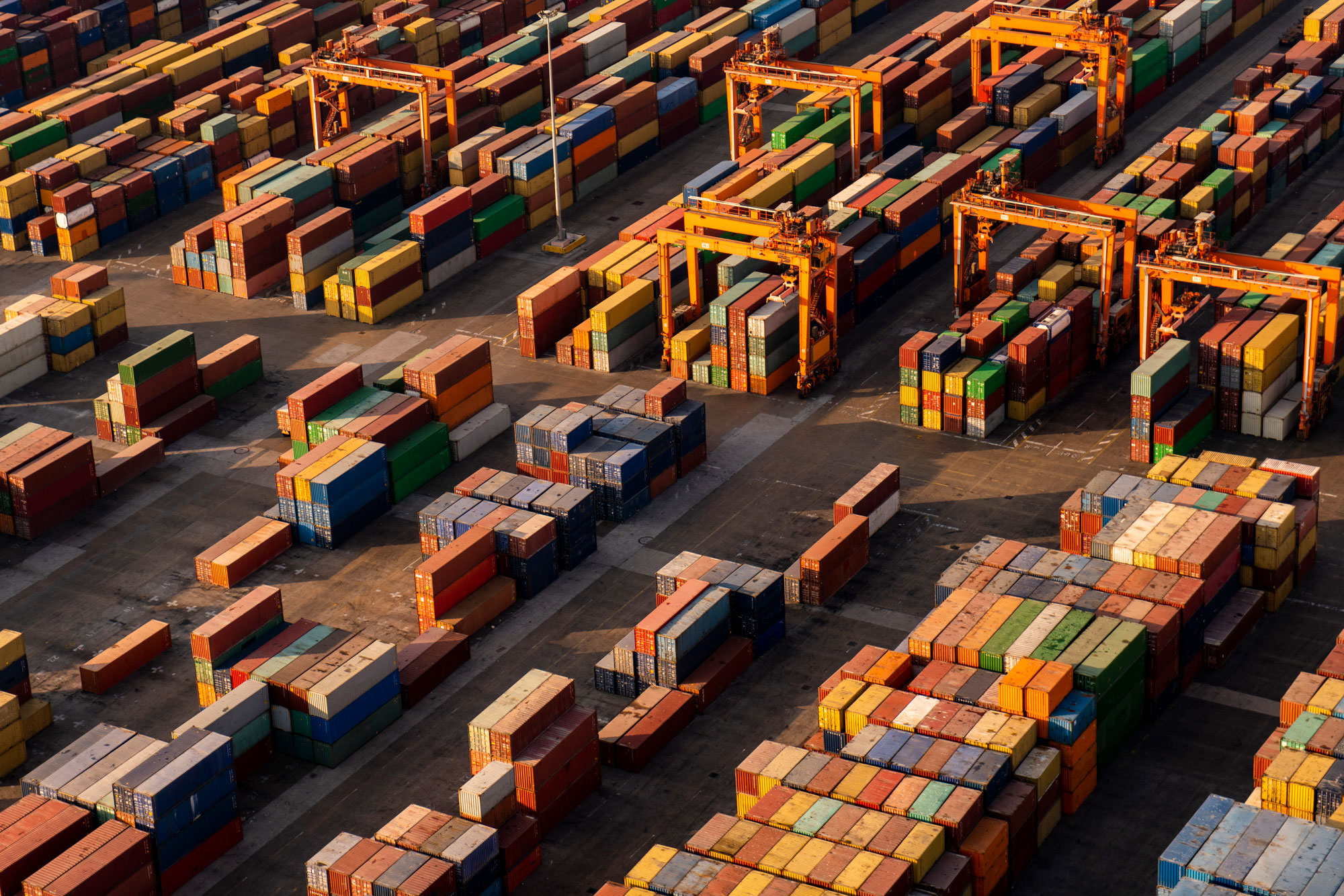 Stacked Cargo Containers 
