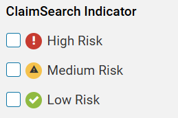 ClaimSearch Indicator