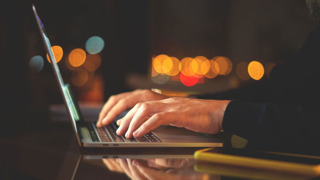Hands On Laptop Keyboard 