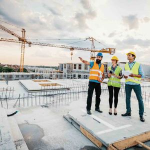 Contractors On Jobsite Roof 