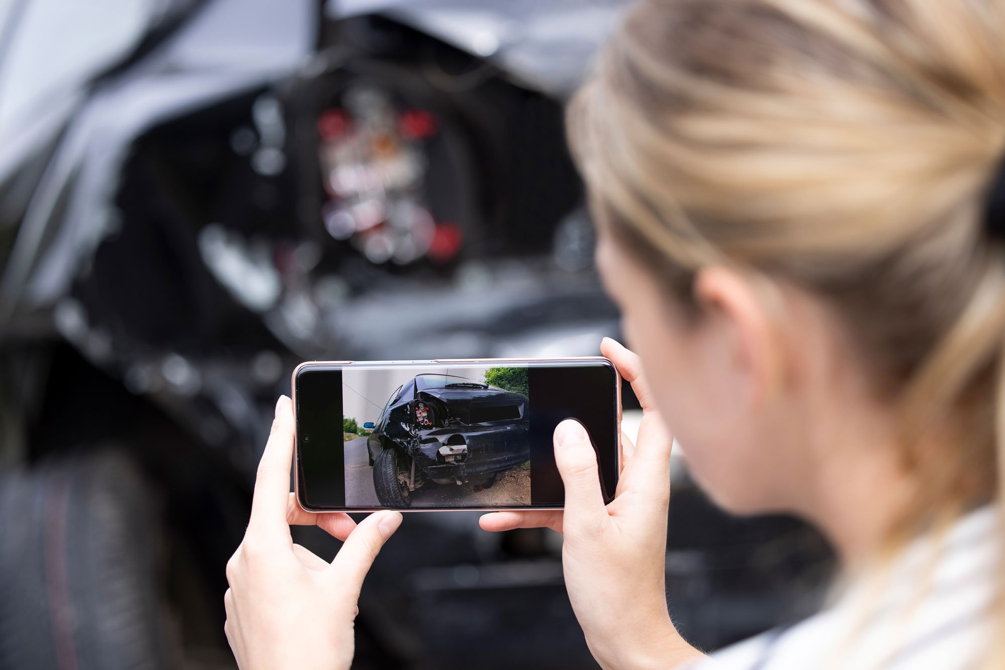 Taking Photos Of Damages To Vehicle 