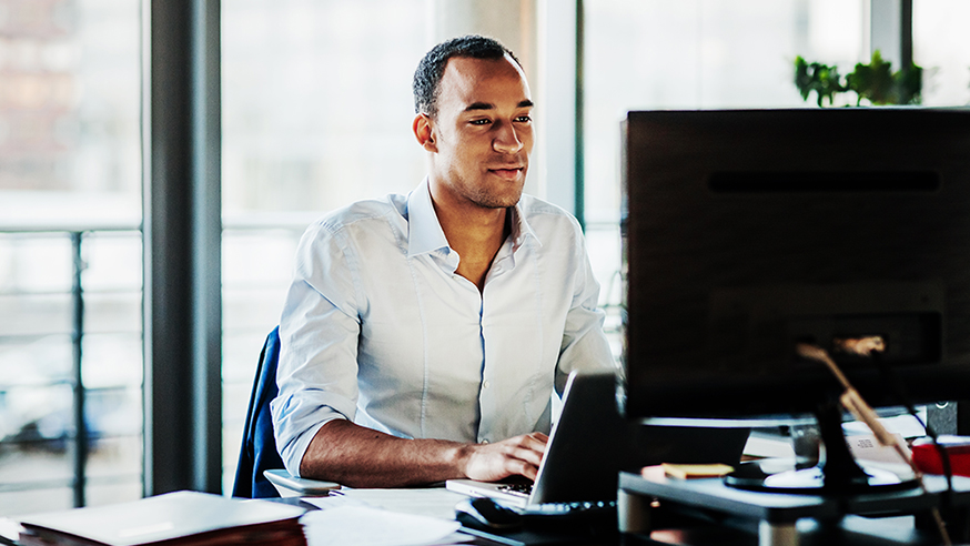 man on laptop