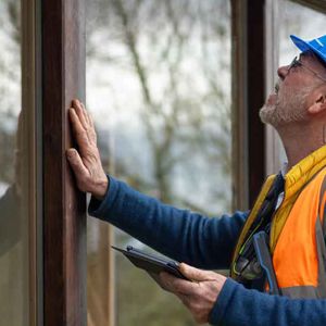 Contractor Checking Windows 