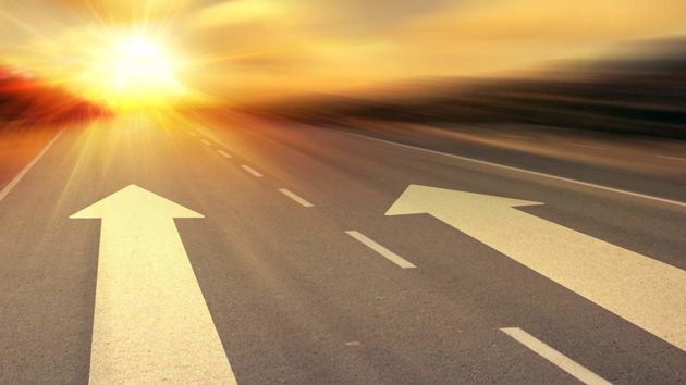 Road And Sunset 