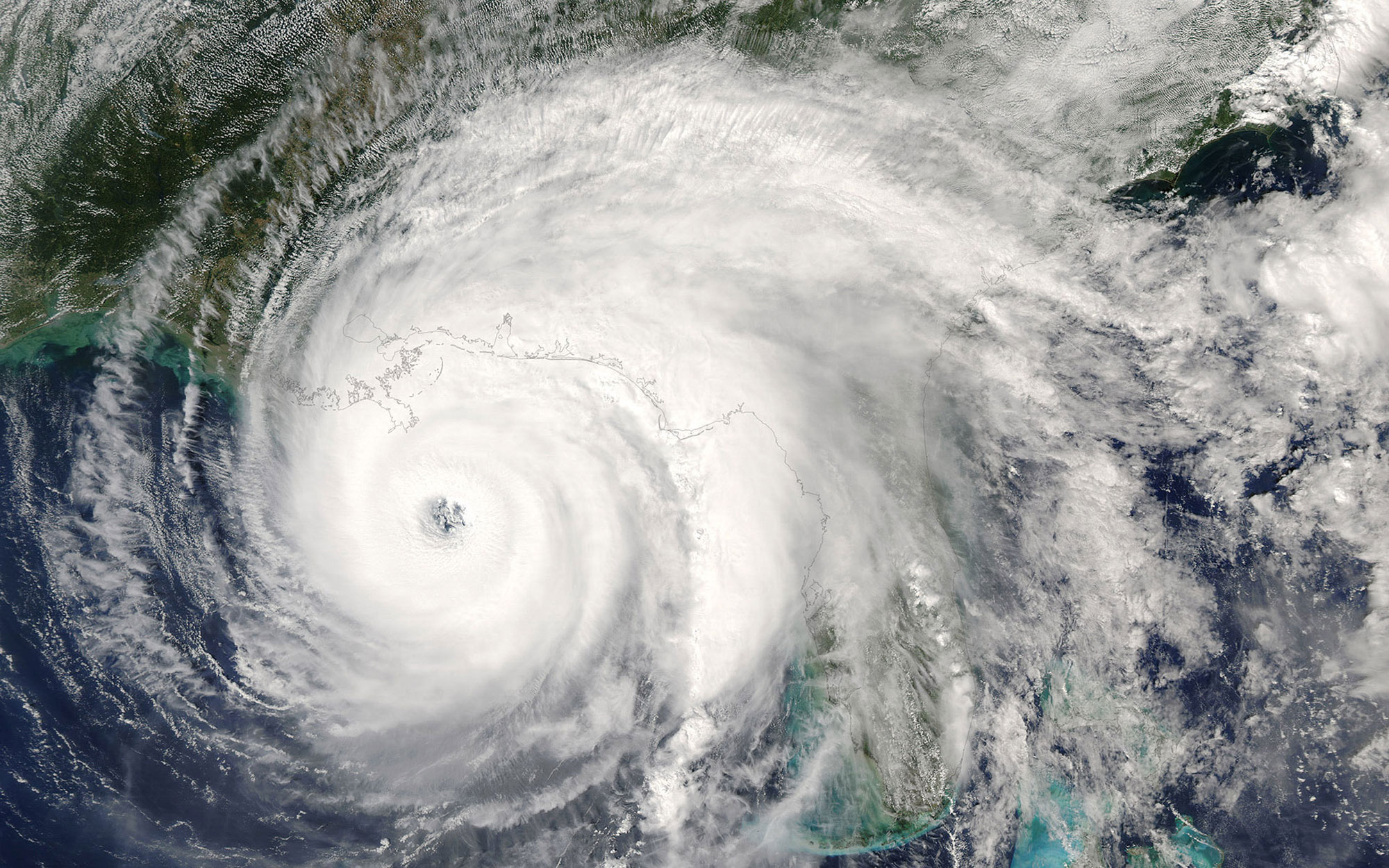 Hurricane Over Gulf Coast 