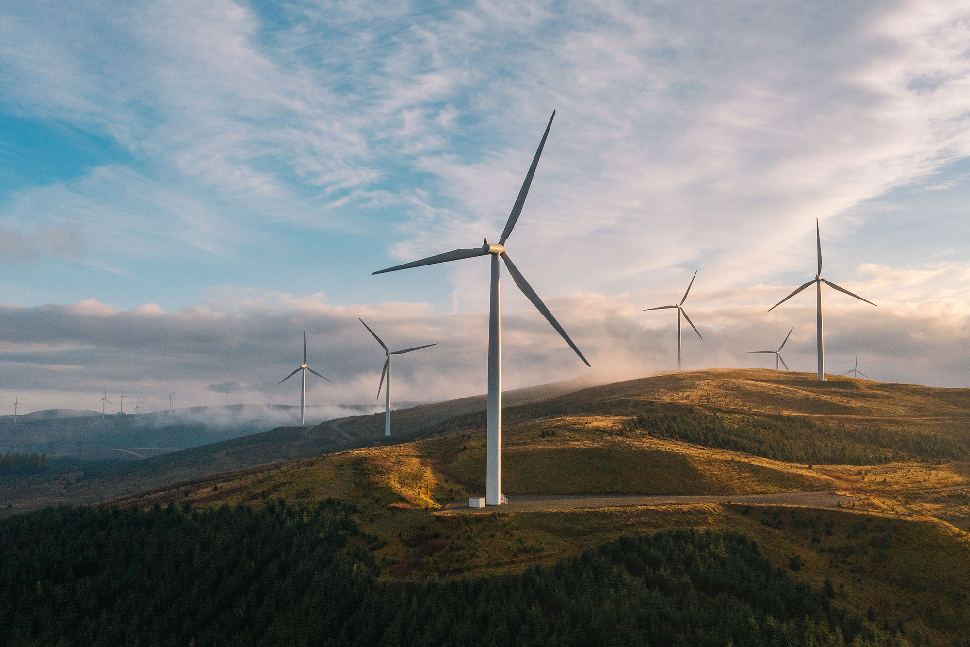 Windfarm On Hill 