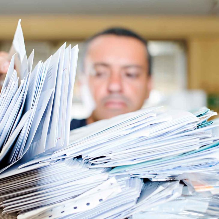 Stacks Of Mailing Envelopes 
